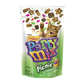 Friskies Party Mix cat treats, picnic crunch chicken, turkey & cheese flavors 2.1 ounce