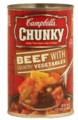 Campbell's beef with country vegetables chunky soup that eats like a meal 18.8 ounce