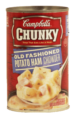Campbell's old fashioned potato ham chowder chunky soup 18.8 ounce