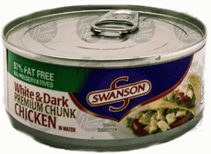 Swanson white & dark premium chunk chicken packed in water, 95% fat free 9.75 ounce