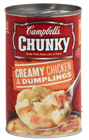 Campbell's Chunky creamy chicken and dumplings, soup that eats like a meal 18.8 ounce