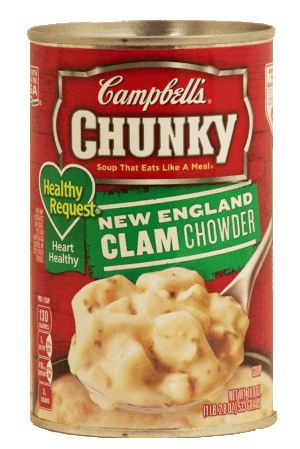 Campbell's Chunky Healthy Request; new england clam chowder ready to serve soup 18.8 ounce