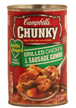 Campbell's Chunky Healthy Request; grilled chicken & sausage gumbo prepared soup 18.8 ounce
