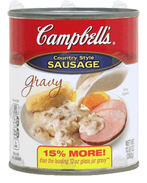 Campbell's country style sausage gravy 13.8 ounce