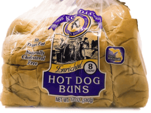 Korda's Hearth Oven Bakers hot dog buns, white, 8-count 12 ounce