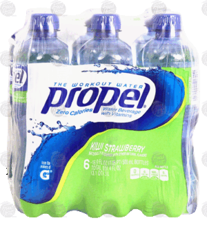 Propel The Workout Water kiwi strawberry flavored water beverage with vitamins, 6- 16.9 fl oz 6 pack