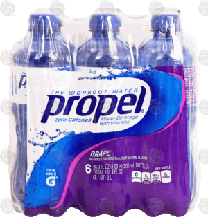 Propel The Workout Water grape flavored vitamin enchanced fitness water, 6-pack 1/2 liter bottles 3
