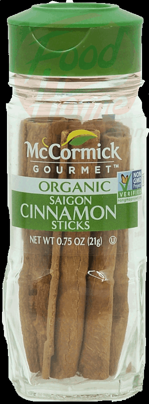 McCormick Gourmet cinnamon sticks, saigon, organic 0.75 ounce