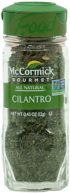 McCormick Gourmet Cilantro, all natural 0.43 ounce
