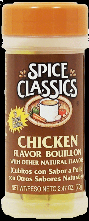 Spice Classics bouillon, chicken flavor with other natural flavors (cubitos con sabor a pollo) 2.47 ounce