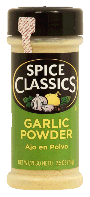 Spice Classics garlic powder 2.5 ounce