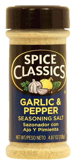 Spice Classics garlic & pepper seasoning salt 4.87 ounce