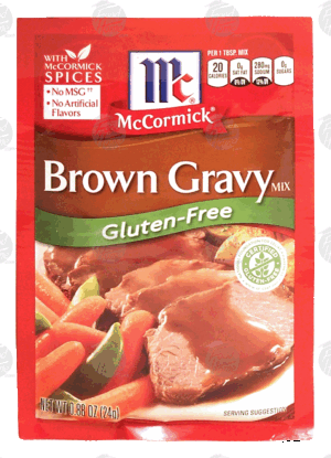 Mc Cormick brown gravy mix, gluten-free 0.88 ounce