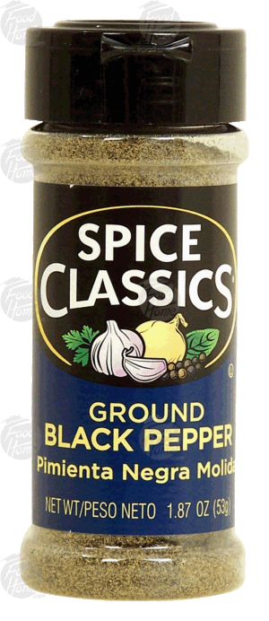 Spice Classics ground black pepper, pimienta negra molida 1.87 ounce