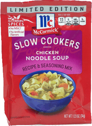 Mc Cormick Slow Cookers chicken noodle soup recipe & seasoning mix 1.23 ounce
