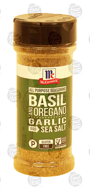Mc Cormick all purpose seasoning; basil, oregano, garlic and sea salt 3.25 ounce