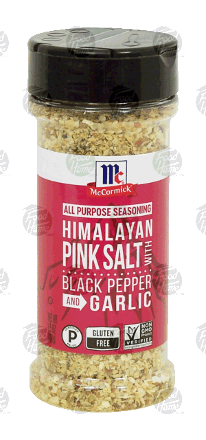 Mc Cormick all purpose seasoning; himalayan pink salt with black pepper and garlic 6.5 ounce