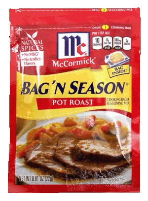 McCormick Bag 'n Season pot roast cooking bag & seasoning mix 0.81 ounce