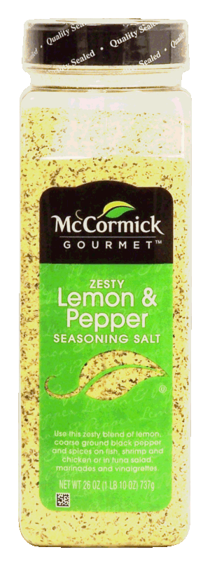 McCormick Gourmet zesty lemon & pepper seasoning salt 26 ounce