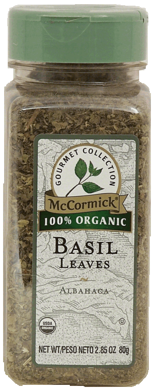 McCormick Gourmet Collection basil leaves, 100% organic 2.85 ounce