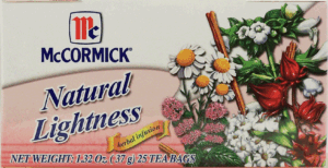 Mc Cormick Natural Lightness herbal infusion tea bags, 25-count 1.32 ounce