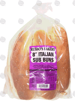 Russo's Bakery 8-inch italian sub buns, 6-count 12 ounce