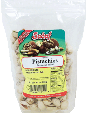 Sadaf jumbo pistachios roasted & salted 10 ounce