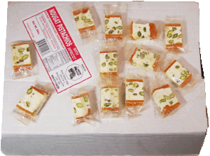 Master Delight nougat pistachios with apricot, turkish delight, bulk sale box 8 pound
