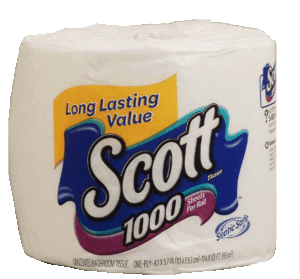 Scott unscented bathroom tissues, one-ply 1 count