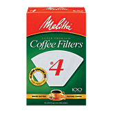 Melitta Coffee Filters #4 Cone White 100 count