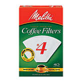 Melitta Coffee Filters #4 Cone White 40 count