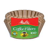 Melitta natural brown basket coffee filter, for 8-12 cup coffee makers 100 count