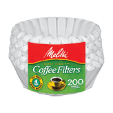 Melitta Coffee Filters Junior Basket 4-6 Cup White 200 count
