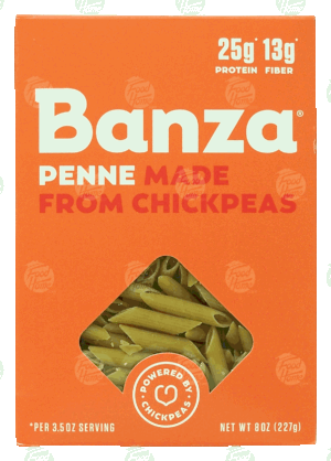 Banza penne pasta made from chickpeas 8 ounce