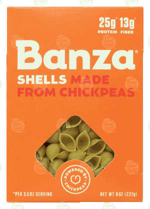 Banza shells pasta made from chickpeas 8 ounce