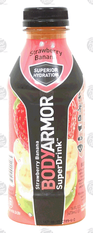 Body Armor Super Drink strawberry banana, 10% coconut water 16 fluid ounce