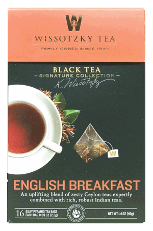 Wissotzky Tea Signature Collection english breakfast ceylon tea, 16-pyramid bags 1.4 ounce