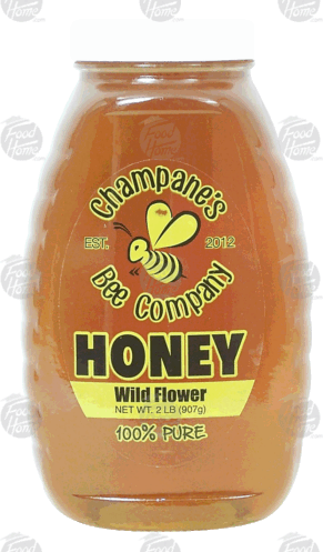 Champane's Bee Company honey, wild flower, 100% pure 2 pound