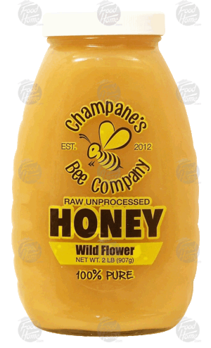 Champane's Bee Company honey, wild flower, raw unprocessed, 100% pure 2 pound