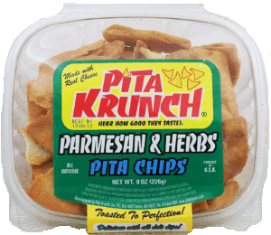 Pita Krunch pita chips with parmesan & herbs flavor 6.5 ounce