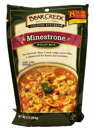 Bear Creek Country Kitchens minestrone soup mix, just add water 9.3 ounce
