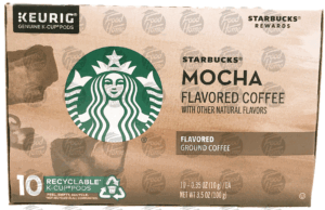 Starbucks mocha flavored ground coffee, 10 ct., box 3.5 ounce