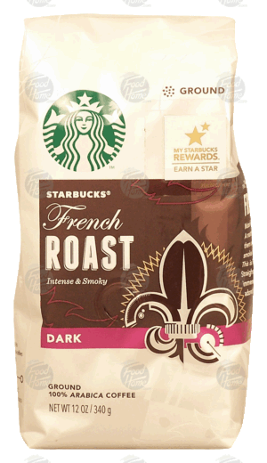 Starbucks French Roast intense & smoky, dark roast ground, 100% arabica coffee 12 ounce