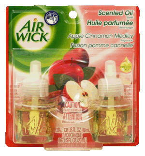Air Wick scented oil refills, apple cinnamon medley fragrance 2 count