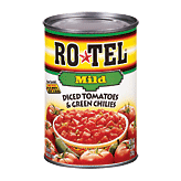Ro*tel Diced Tomatoes & Green Chilies w/Less Green Chilies 10 ounce