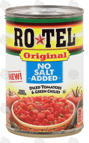 Ro*tel original diced tomatoes & green chilies, no salt added 10 ounce