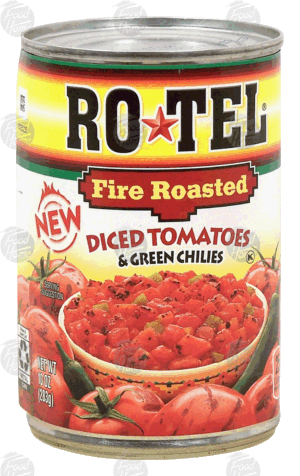 Ro*tel Fire Roasted diced tomatoes & green chilies 10 ounce