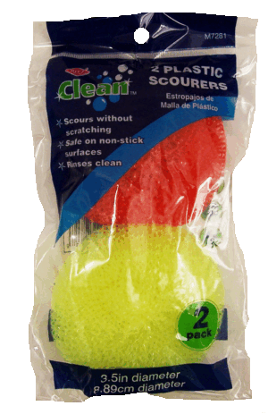 Ritz Clean plastic scourers, safe for non-stick surfaces 2 count