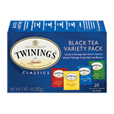 Twinings Of London Classics black tea variety pack, 20 tea bags, 5 per flavor 1.41 ounce