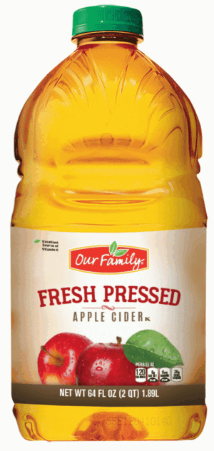 Our Family Fresh Pressed apple cider, 100% juice 64 fluid ounce